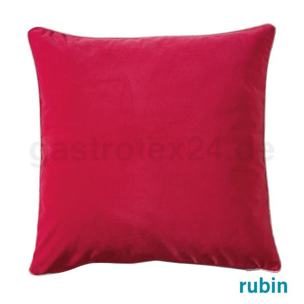 Dekokissen  Melva Velour Farbe rubin